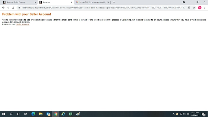 I Can T Add A New Product Credit Card Error Is Shown Help For New Sellers Amazon Seller Forums I Can T Add A New Product Credit Card Error Is Shown Help For New Sellers Amazon Seller Forums