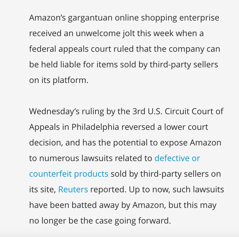 New Federal Court Decision Should Be >> Us Federal Court 3rd Circuit Court Of Appeals Amazon Lost A Big New Federal Court Decision Should Be >> Us Federal Court 3rd Circuit Court Of Appeals Amazon Lost A Big