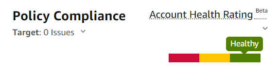 Ask Amazon About New Account Health Rating