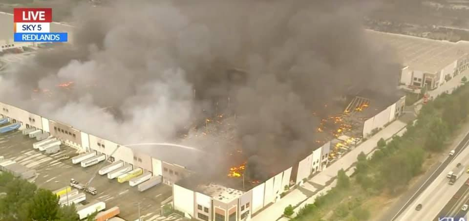 Redlands Ca Amazon Fc Massive Fire Ont General Selling